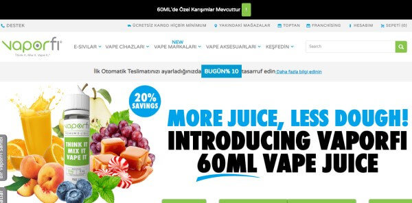 Vaporfi sitesi üzerinden kaliteli elektoronik sigara ürünlerine sahip olabilirsiniz.30 gün iade garantisi sunmaktadır.